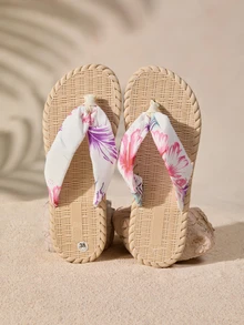 Tropiscape 女士时尚优雅经典防滑户外沙滩豹纹人字拖，夏季度假休闲海滩秋季圣诞节冬季圣诞礼物 - 彩色 - 查看 2