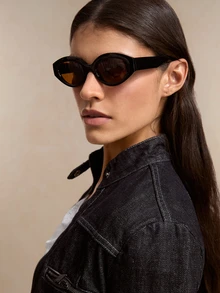 Tropiscape 1 PC Women's Acrylic Casual Retro Oval Fashion Black Eyeglasses Suitable For Holiday Outing And Daily Life Outfits With Beach Accessories For Women Glasses Shades Vacay Vibes Vacation Relax Beach Autumn Winter Gifts Cottagecore,SummerOutfit - Multicolor - View 4
