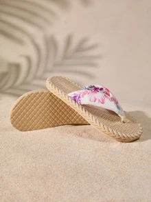 Tropiscape 女士时尚优雅经典防滑户外沙滩豹纹人字拖，夏季度假休闲海滩秋季圣诞节冬季圣诞礼物 - 彩色 - 查看 5