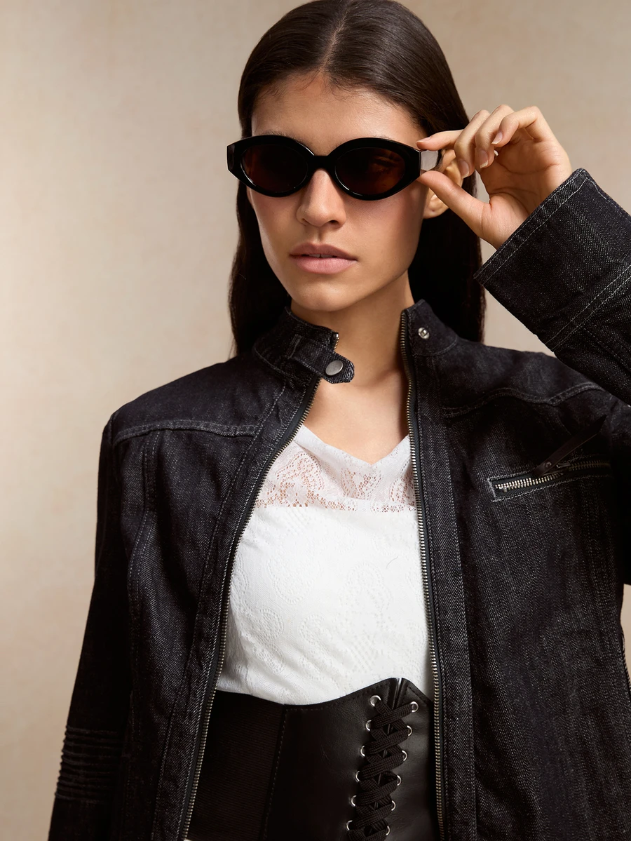 Tropiscape 1 PC Women's Acrylic Casual Retro Oval Fashion Black Eyeglasses Suitable For Holiday Outing And Daily Life Outfits With Beach Accessories For Women Glasses Shades Vacay Vibes Vacation Relax Beach Autumn Winter Gifts Cottagecore,SummerOutfit - Multicolor - View 1
