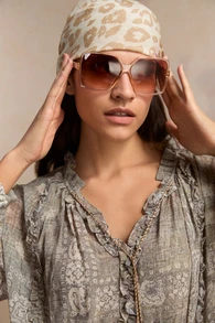 Tropiscape 1pc Women's Oversized Fashion Fashion Glasses, Versatile Accessory Glasses For Daily Wear, Outdoor Travel, Simple Yet Stylish High-End Fashion Glasses Vacay Vibes Vacation Relax Beach Autumn Winter Gifts - Multicolor - View 4