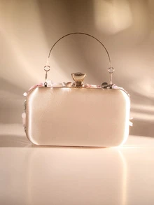 Etoivie 女士迷你手拿包、可爱手提包、时尚个性派对包、手工花卉晚装单肩包 - 彩色 - 查看 3