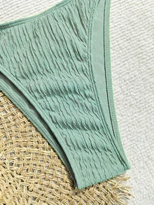 New Arrival Fashionable Special Fabric Bikini Set, Sexy Swimwear 2pcs - Mint Green - View 5