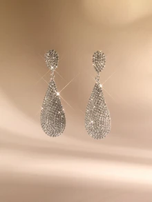 Etoivie Fashion Glamorous Heart CZ Crystal Earrings Stud Wedding Party Graduation Jewelry 1 Pair - Multicolor - View 1