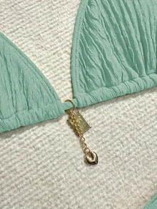 New Arrival Fashionable Special Fabric Bikini Set, Sexy Swimwear 2pcs - Mint Green - View 3