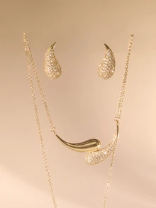 Etoivie A Set Of Fashion Elegant Elegant Exquisite Earrings Necklace Women's Fashion Jewelry Set Suitable For Daily Party Wear - Women's Jewelry Sets - View 4