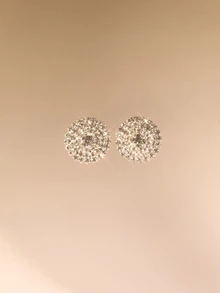 Etoivie 1 Set Luxury Crystal Rhinestone Necklace, Earrings And Bracelet Set, Elegant Bridal Party Accessories - Silver - View 2