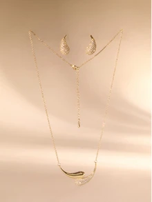 Etoivie A Set Of Fashion Elegant Elegant Exquisite Earrings Necklace Women's Fashion Jewelry Set Suitable For Daily Party Wear - Women's Jewelry Sets - View 2