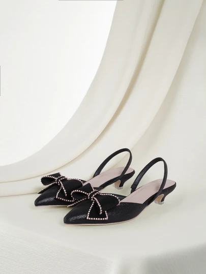 Clariva 秋冬季女式高跟鞋，时尚大扣女鞋，日常优雅情人节款，优雅猫跟，派对鞋