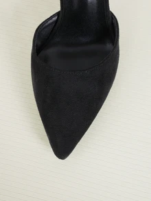 Clariva 2025秋冬季女士超高跟尖头休闲日常性感鞋，新款上市，优雅女士高跟鞋，优雅 - 黑色 - 查看 4