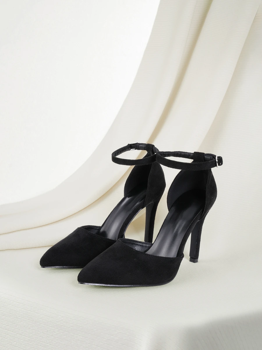 Clariva 2025秋冬季女士超高跟尖头休闲日常性感鞋，新款上市，优雅女士高跟鞋，优雅 - 黑色 - 查看 1