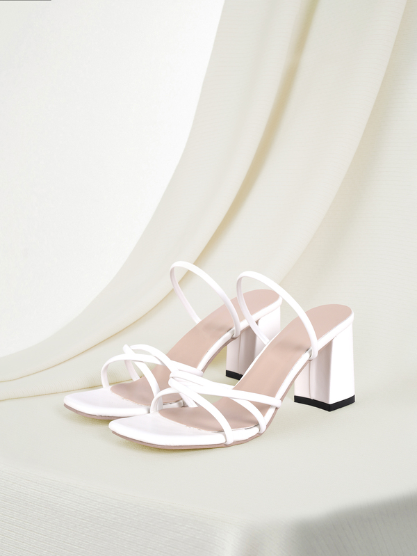 Clariva 法式仙女粗跟女凉鞋，新款夏季优雅系带高跟鞋