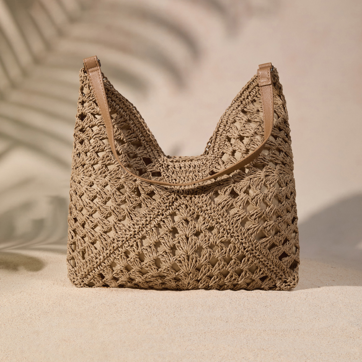 Bolso de mano grande de estilo abuela tejido a mano con cuadros contrastantes, bolso de playa perfecto para el verano, vacaciones y uso diario, impres