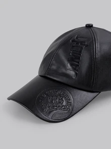 DareSee 1個男士商務休閒字母圖案棒球帽，適用於日常生活街頭 - 黑色 - 查看 2