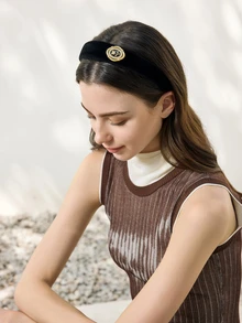1pc Elegant Velvet Black Rose Headband For Women, Suitable For Daily Wear, Cosmetics, Clothing Accessories, Etc. Valentine's Day,Hairband,Hair Hoop Headbands Head Accessories - Black - View 2