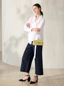 Clariva Túi đeo vai trang trí bằng kim loại màu trơn thời trang, túi xách đeo dưới cánh tay đa năng, phong cách tối giản, sang trọng dành cho nữ, thích hợp để mua sắm, đựng ví, cho các cô gái trẻ, sinh viên đại học, người mới bắt đầu sự nghiệp, nhân viên văn phòng. Thích hợp cho văn phòng, trường đại học, công việc, kinh doanh, làm việc chăm chỉ, hoạt động ngoài trời, du lịch và các chuyến đi trong ngày. - Màu vàng - Xem 2