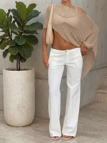 Áo khoác ngoài mùa hè mới của SEREN dành cho nữ, kiểu dáng khoét rỗng, đồ đi biển nữ, màu kaki, phong cách thường ngày, đi nghỉ mát, thanh lịch, rộng rãi, hơi xuyên thấu, vạt áo bất đối xứng, quần áo mùa hè, đồ đi nghỉ hè, trang phục mùa hè cho nữ, kỳ nghỉ, phong cách Bohemian, gợi cảm, áo khoác ngoài nữ, đồ đi biển nữ, trang phục đi nghỉ hè, trang phục đi nghỉ mát cho nữ, trang phục đi biển cho nữ, áo nữ thường ngày, trang phục đi biển, áo mùa hè, quần áo mùa hè, trang phục mùa hè - Màu Khaki - Xem 4