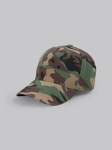 Men Camo Print Baseball Cap - Army Green - View 2