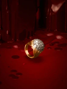 Etoivie 1pc Luxury Cubic Zirconia Ring, Women's Wedding Engagement Party Jewelry, Valentine's Day Gift - 3# - View 1