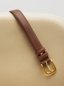 NobleVue 1 条女士优质 PU 休闲时尚百搭腰带，适合日常休闲、商务、餐饮、约会、搭配牛仔裤、休闲裤秋季、秋季、万圣节 - 棕色 - 查看 2