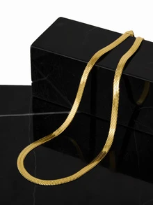 CHICVUE 1 Dây Thép Không Gỉ Thời Trang Sừng Trâu Thiết Kế Dây Chuyền Vòng Cổ Cho Nữ Trang Trí Hàng Ngày - Vàng - Xem 3