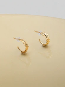 NobleVue 6 Pairs Geometric Creative Fashion Minimalist Everyday Delicate Small Earrings For Women, Suitable For Daily Wear - Yellow Gold - View 5