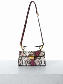 CHICVUE Fashionable , High-End Texture, Light Luxury, Snake Print Niche Design, Versatile Handheld, Detachable Shoulder Cross, Armpit Lock(The Snake Pattern Is Random) - Multicolor - View 3