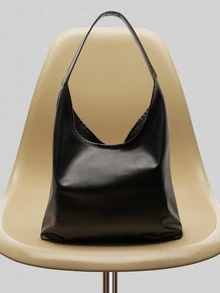 NobleVue 2026 New Fashion Solid Color Commuter Tote Bag, Minimalist Niche Design Underarm Bag, Stylish Large Capacity Shoulder Bag - Black - View 1