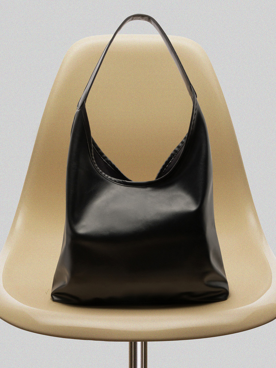 NobleVue 2026 New Fashion Solid Color Commuter Tote Bag, Minimalist Niche Design Underarm Bag, Stylish Large Capacity Shoulder Bag - Black - View 1