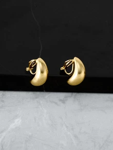 CHICVUE 2 件套简约泪珠夹式耳环，时尚几何耳夹，适合无耳洞人士 - clip - 查看 6