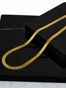 CHICVUE 1 Dây Thép Không Gỉ Thời Trang Sừng Trâu Thiết Kế Dây Chuyền Vòng Cổ Cho Nữ Trang Trí Hàng Ngày - Vàng - Xem 5