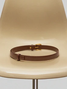 NobleVue 1 条女士优质 PU 休闲时尚百搭腰带，适合日常休闲、商务、餐饮、约会、搭配牛仔裤、休闲裤秋季、秋季、万圣节 - 棕色 - 查看 5