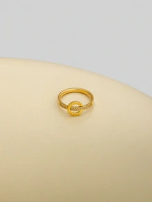 NobleVue Rhinestone Decor Ring - Yellow Gold - View 3