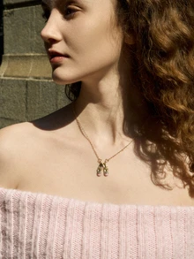 Hatastic 1pc Elegant Rhinestone Ballet Shoe Pendant Necklace, Fashionable And Chic - Pink - View 5