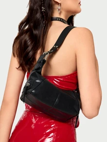 DareSee Lightweight,Business Casual Minimalist Hobo Bag For Teen Girls Women College Students,Rookies & White-Collar Workers Perfect For Office,College,Work ,Business,Commute,Outdoors, Travel, Outings,Fashionable Business Casual Bag For Women, Perfect For Office, Business And Work, Japanese Bag, Street & Japanese Bag For Women - Black - View 3