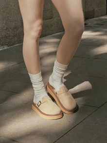 Hatastic Women's Spring New Round Toe Thick-Sole Comfortable Slip On, Soft Sole Waterproof Casual Fashion Mules Gifts - Apricot - View 2