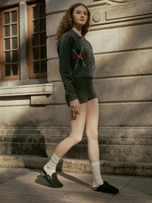 Hatastic Boken Women's Spring 2025 New Thick Soled Slide Sandals, Slip-On Casual Loafers - Black - View 2