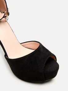 TuEzra 2024 欧美夏季露趾高跟鞋，细带单扣性感高跟凉鞋女 - 香檳色 - 查看 2