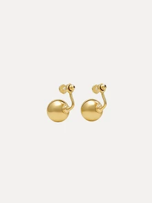 TuEzra 1set Ball Simple And High-End Earrings New Style - Gold - View 2
