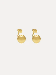 TuEzra 1set Ball Simple And High-End Earrings New Style - Gold - View 4