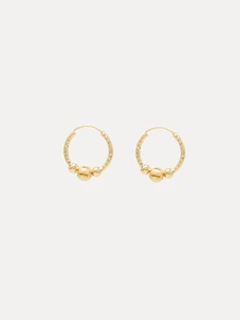 TuEzra 一对新娘首饰铜镀金耳环女士结婚礼物 - 金黃色 - 查看 1