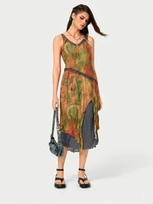 DareSee 女士时尚厚底皮革人字拖凉鞋，配金属扣和后带 - 黑色 - 查看 5