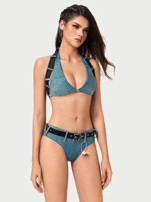 DareSee 1 件女士朋克风格五角星镂空设计腰带，适合牛仔裤夏季、学校秋季、秋季、万圣节 - A - 查看 2