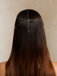 Tropiscape 1件女士奢华新娘头链，时尚波西米亚风发饰，适合婚礼头饰、金色头饰、发饰、学生用品、女士首饰、节日装扮、锐舞派对配饰、发饰、发饰、准新娘田园风、夏季装扮 - 彩色 - 查看 8