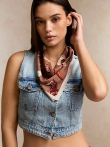 Tropiscape 1 Pc Western Paisley Flower Boot Bull Wild West Hat Print Hairband For Women, Headband Hair Accessories Gift For Mother Wife Friends, Birthday Mother's Day Present For Her Boho Turban Headband Sweatband, School Stuff, College, Headbands Fall Winter Hair Band For Vacation Outfits Woman Elegant Scarf Women Bandana Soft Headwrap Cottagecore,SummerOutfit - Brown - View 2