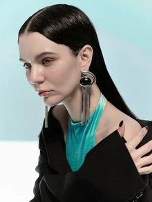 Rollcall 1 Pair New Creative Snail Tassel Inlaid Acrylic Elegant And Unique Drop Earrings, Versatile For Daily Wear - Silver - View 3