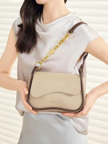 Clariva 2025 Fashion Versatile Shoulder Diagonal Crossbody Bag For Women , Office Bag - Khaki - View 5