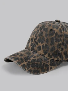 DareSee 1pc Women's Leopard Print Baseball Cap, Fashion Versatile Sun Hat, Spring/Summer - Multicolor - View 4