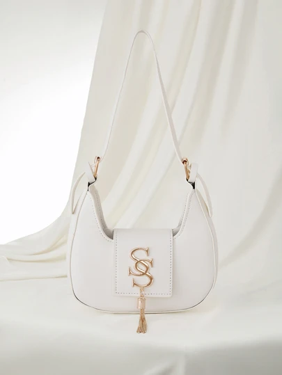 Clariva Women Crescent Shaped Casual Crossbody Bag, Korean Style, Chic & Minimalist One Shoulder Handbag