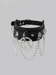 DareSee 1pc Punk Goth Studded Choker Necklace, Sexy Hot Theme Series For Women, Suitable For Daily Wear, Party, Festival, Birthday, Valentine's Day Celebration, Creative Gift Music Fest - Multicolor - View 1